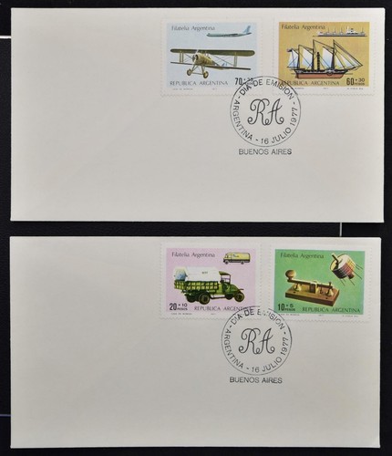 ARGENTINA 1977 SPACE, Aviation, Plane, Transport, Ship, nice Stamps on Cover