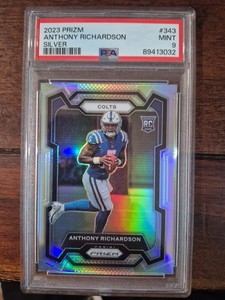 2023 Panini Prizm Anthony Richardson Silver Prizm Rc#343 PSA 9
