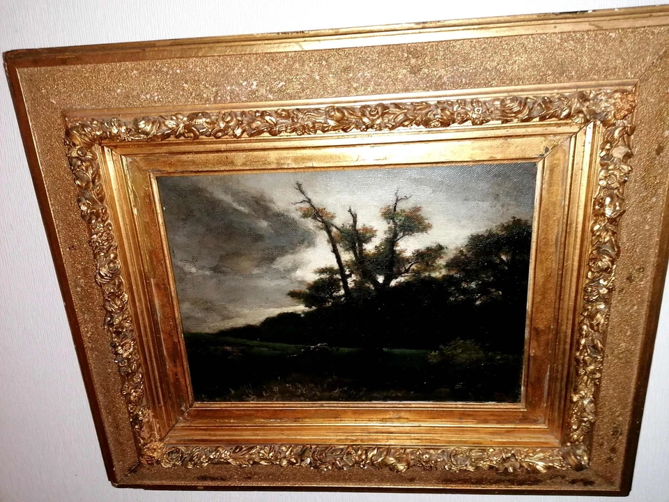 Romantiker Ölg.  Worpsweder? Schule sign: T.R. um 1880? - Bild 3 von 4