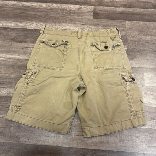 Y2K AMERICAN EAGLE BROWN CARGO BAGGY SHORTS SZ 34 MILITARY (19) - Picture 5 of 5