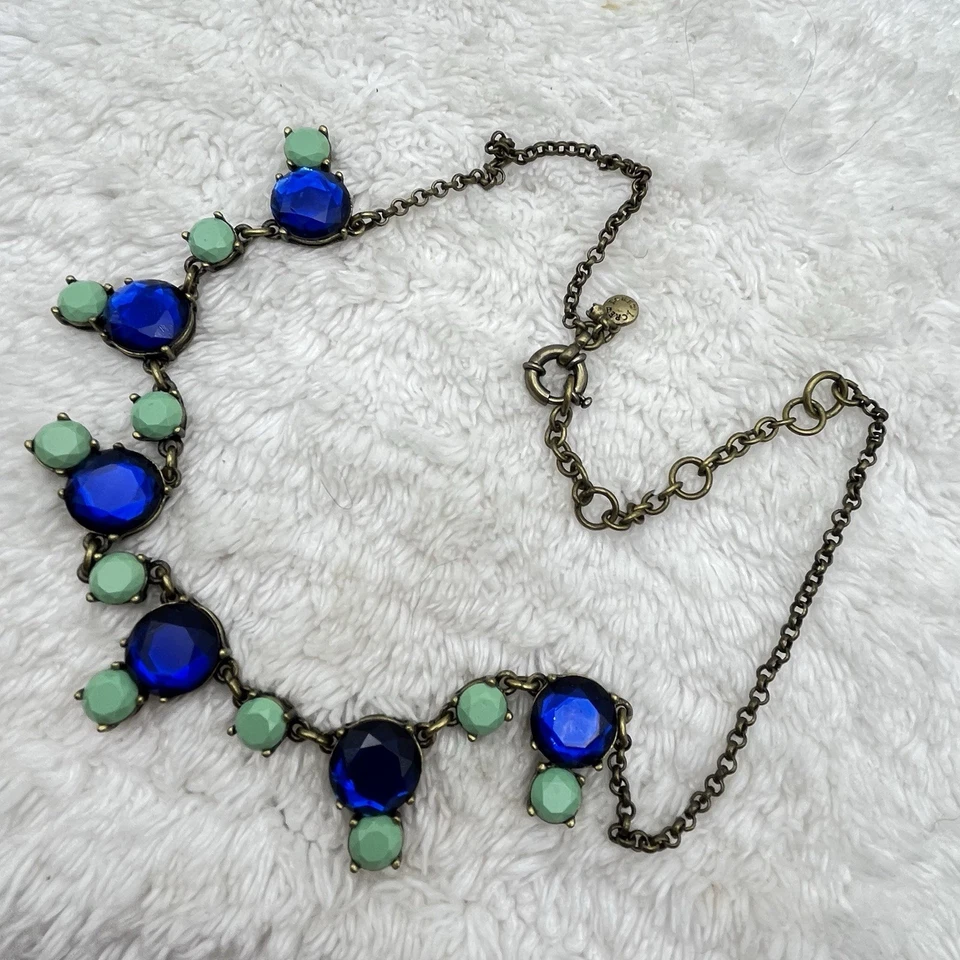 J. Collar Crew Azul Aqua Verde Declaración 20" Foto 3 de 4