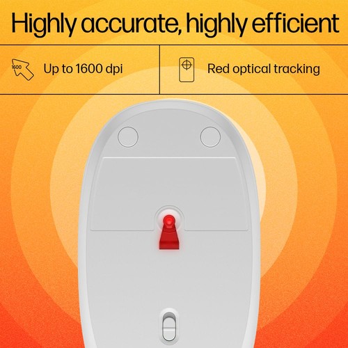 HP 240 Lunar White Mysz Bluetooth / połączenie Bluetooth® 5.1 / bateria 15 miesięcy / 1 - Zdjęcie 6 z 10
