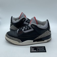Size 12 - Jordan 3 Retro OG Mid Black Cement Grey Leather Suede (854262-001)