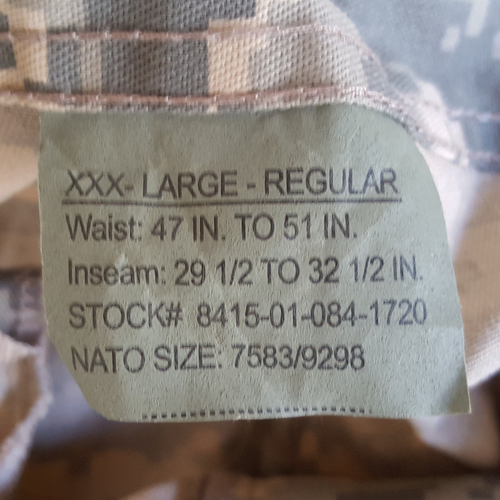 ROTHCO BDU Pants Size 3XL Regular ACU Digital Camo Military Fatigue Tactical NEW - Picture 8 of 9