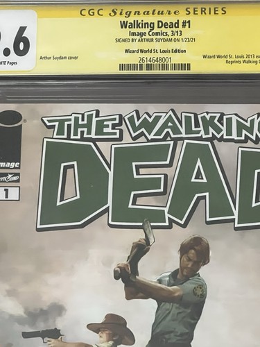 Walking Dead #1 CGC 9.6 SS Signed by Arthur Suydam; Wizard World St. Louis 2013 - Picture 3 of 15