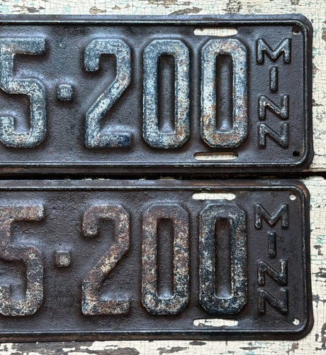 Old 36 MN. Matching Set Of Vintage 1936 Minnesota license Plates B 345-200 - Picture 5 of 5