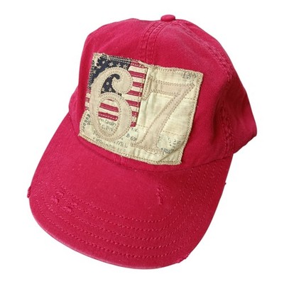 Ralph Lauren Vintage 90s Polo Jeans Co Faded Distressed Flag Baseball Hat Cap 
