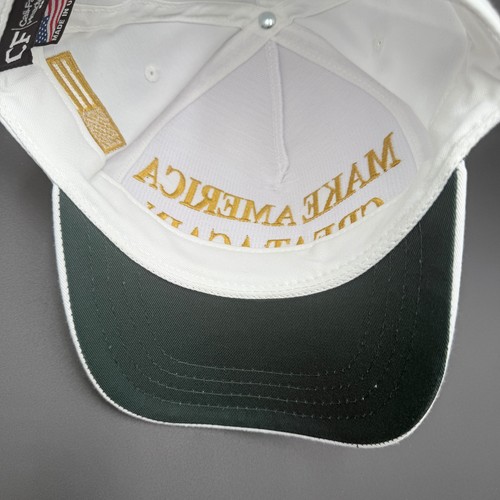 Authentic Cali-Fame MAGA Trump Hat Adult 2024 White Gold Made In USA One Size - Picture 7 of 9