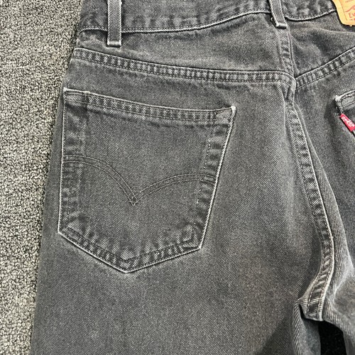 Jeans Vintage Levis 550 34x30 Nero Relaxed Fit Conico Sbiadito Denim Y2K Skater - Foto 13 di 22