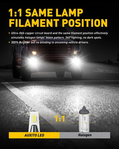 2pcs H11 H8 H9 LED Fog Light Bulbs Car Truck Lamps 6000K HID Super White EOB - Picture 3 of 10