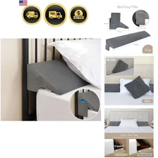 King Bed Wedge Pillow for Headboard Gap Filler Memory Foam Comfort