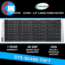 SuperMicro SYS-8048B-TRFT 24B LFF 4U Server -V3- Choose CPUs/RAM - Wholesale