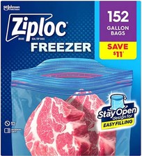 Ziploc Stay Open Design Gallon Freezer Bags 152 ct. 