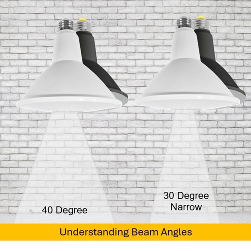 LED PAR38 Flood 14W 4000K 40Deg Dimmable 90+ CRI 1250 Lumen Black Housing T20 T2 - Picture 5 of 9