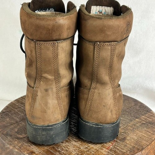 Rocky Boots 8" Mens 9.5 MW Brown Waterproof Insulated Work Thinsulate RB918 - Picture 4 of 12