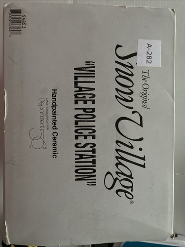 Estación de Policía Dept 56 Snow Village #54853 Retirado Completo con Caja y Luz - Imagen 7 de 8