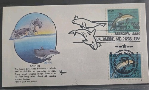 Sea Life 1990 Ersttagsbriefe 10 Stück - Bild 8 von 10