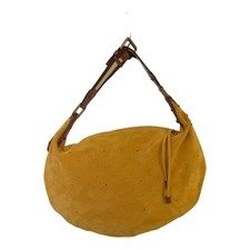 Louis Vuitton Onatah PM Mahina Suede Hobo Bag in Mustard Yellow mint condition