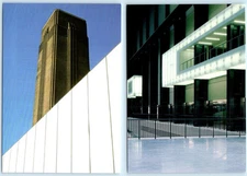2 Postcards LONDON, England UK ~ Interior/Exterior TATE MODERN GALLERY  4"x6"