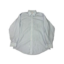 Brooks Brothers Madison Non Iron Supima Men's Dress Shirt 16 35 Blue Stripe