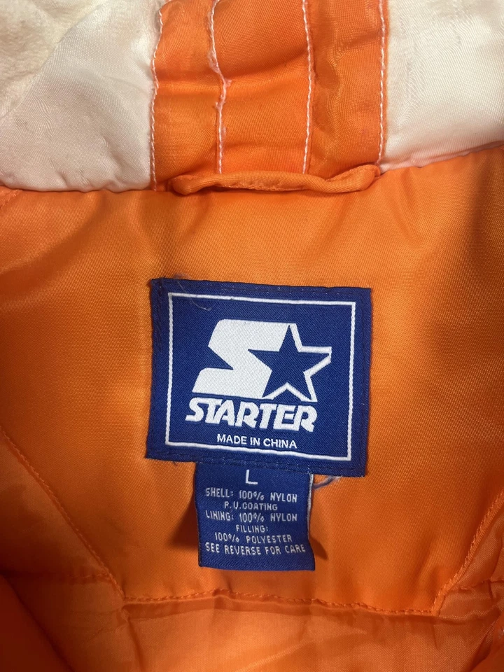 Jaqueta Masculina Vintage Tennessee Volunteers Grande Laranja NCAA Starter Puffer Antiga - Imagem 3 de 4