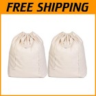Durable Canvas Laundry Bags with Drawstring - Perfect for College & Family Use