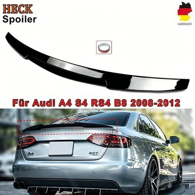 HECKFLÜGEL SPOILER HECKSPOILER FÜR AUDI A4 B8 8K5 S4 GLANZ SCHWARZ 09-12 M4 Look