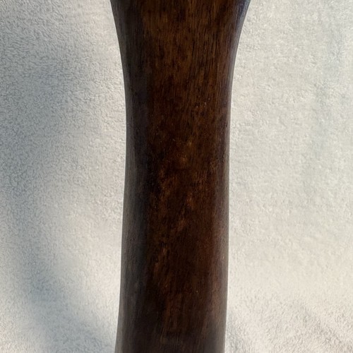 Vintage Hand Carved Wooden Arm Hand Sculpture 16.5" Tall Wall Mount Metal Plate - Picture 8 of 22