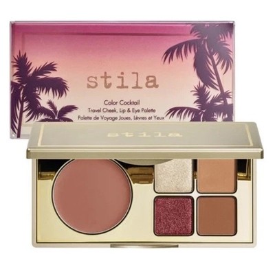 Stila Color Cocktail Travel Palette - Cheek, Lip & Eye Makeup Set Malibu Sunrise