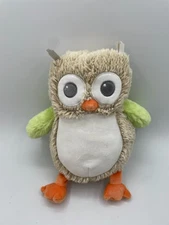 Blankets & Beyond Rattle Plush Baby Toy 10” Owl Green Orange Brown 2017 Costco