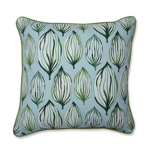 Indoor Tropical Leaf Verte Throw Pillow, Green