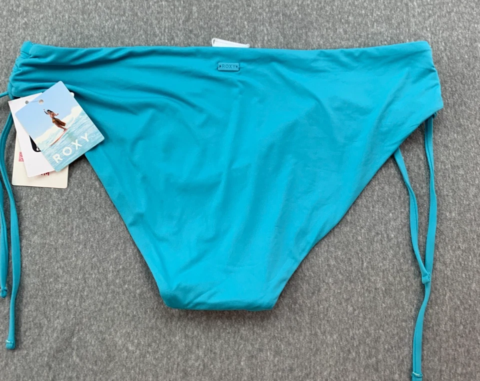 Roxy SD Beach Classics Hipster Lace up Side Bikini Swimsuit Bottom M Blue Surfer - Image 2 of 4