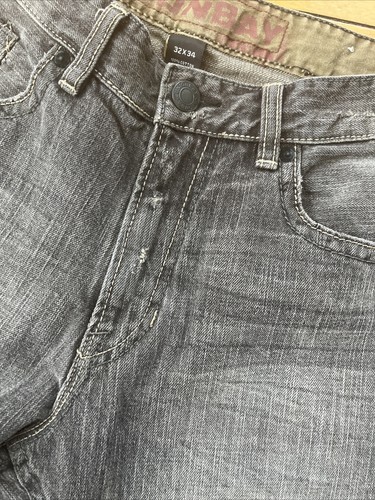 Union Bay VTG Y2K Baggy Jeans Men's 32x34 Distressed Grunge Skater Wide Leg - Picture 9 of 19