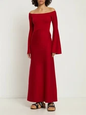 Gabriela Hearst Red Shar Wool & Cashmere-Silk Knit Dress BNWT MEDIUM