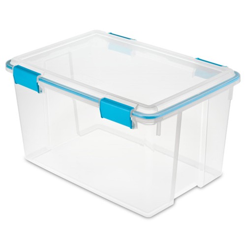 Sterilite 54 Quart Gasket Box, Stackable Storage Bin with Latching Lid, 4 Pack - Picture 8 of 11