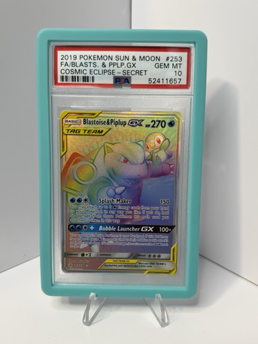 Blastoise & Piplup GX (Secret) 253/236 Sm-Cosmic Eclipse Holo - Picture 1 of 2
