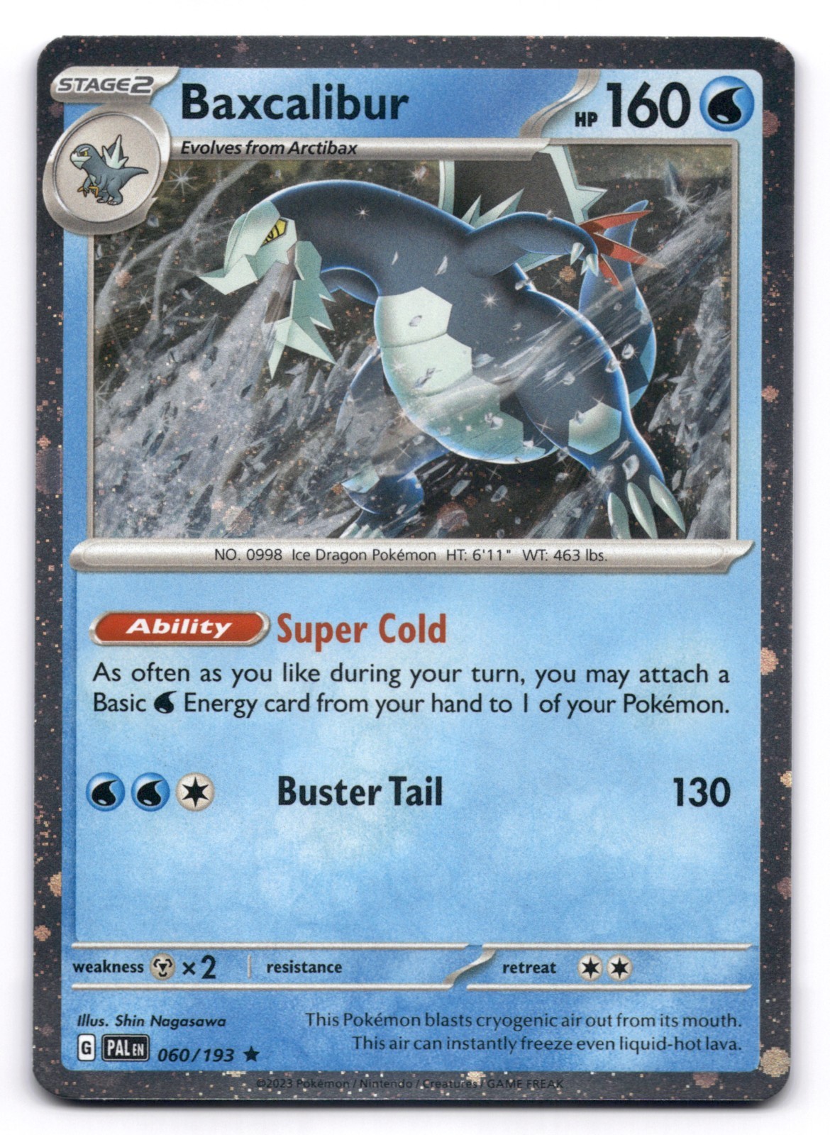 Baxcalibur NM Cosmos Holo 060/193 Paldea Evolved Pokemon TCG Holo