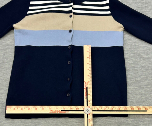 Rafaella Cardigan Sweater Womens Medium Blue Lightweight Cover Up - Picture 5 of 10