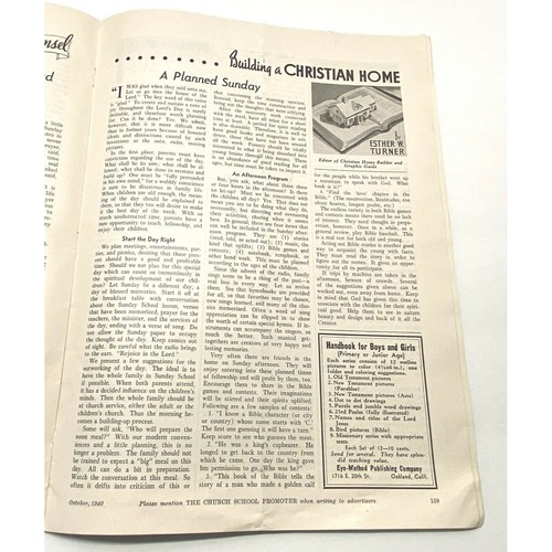 The Church School Promoter Magazin Okt 1940 Sonntagsschullehrer Christian - Bild 10 von 12