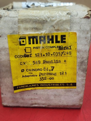 BULTACO USED MAHLE PISTON AND RING FOR PURSANG 360 MODEL 84.7mm MODEL 121 OE BOX - Picture 11 of 12