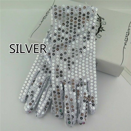 Guanti paillettes uomo donna guanti glitter brillantini scintilla danza spettacolo jazz costume rosa - Foto 17 di 17