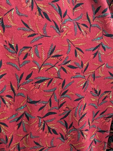 Kleid Herbst Kragen, Weinrot, M, Blätter, Skandi Englisch Festlich Weihnachten - Bild 6 von 15