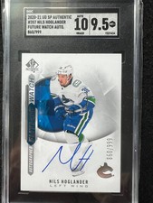 2020-21 U.D. SP Authentic Future Watch Nils Hoglander RC/Auto 860/999 SGC 10/9.5