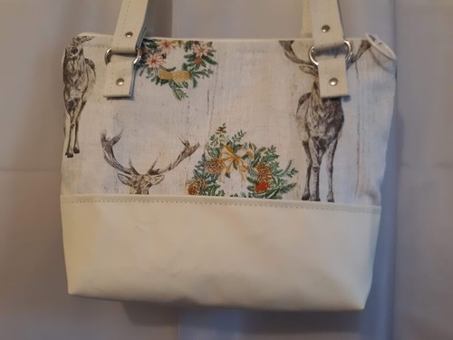 Neu Woodland Deer Doppelgriff Schultertasche Schultertasche Elfenbeinbraun Western - Bild 6 von 9