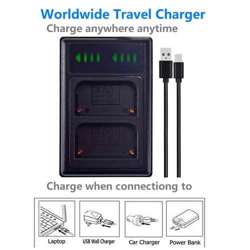 Battery or charger for SONY HandyCam DCR-TRV255E NP-FM50 NP-FM30 DCR-DVD91E Cam - Picture 29 of 32