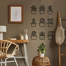 Cactus Set Metal Wall Art, Metal Wall Decor, Wall Hangings, Wall Sculpture