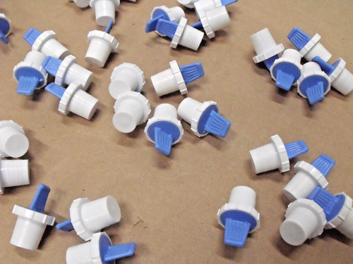 50 PLASTIC LAB STOPPERS FOR 100mL 200mL ETC VOLUMETRIC FLASKS #19 LABORATORY - Picture 4 of 4
