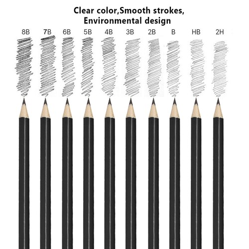30pcs Drawing Sketching Set Professional Drawing Art Pencils Kit Set-~ - Picture 3 of 7