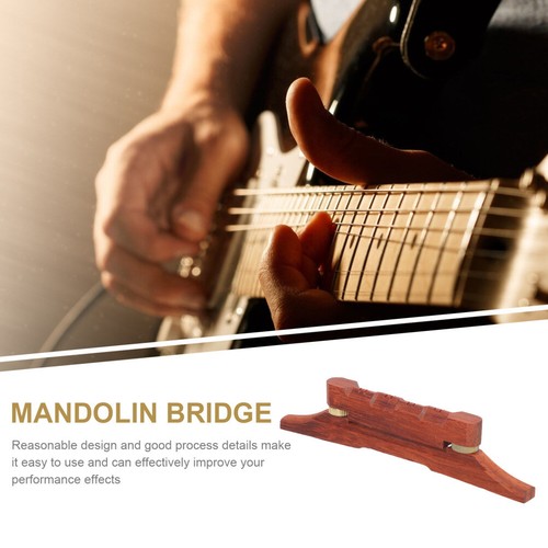 Slotted Bone Saddle Wood Mandolin Bridge Mandolin Instrument Accessories - Picture 10 of 12