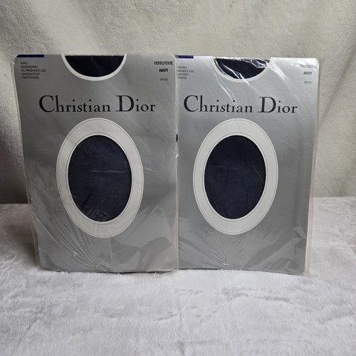 Christian Dior #4443 2 Pair Diorissimo Sz Petite Ultrasheer Leg Pantyhose - Picture 1 of 18